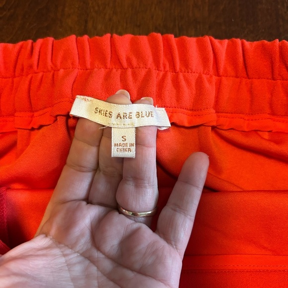 Skies Are Blue Red Tulip Hem Pull On Skirt - Picture 8 of 8
